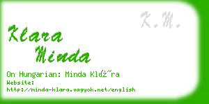 klara minda business card